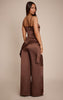 Satin Scarf Wide Leg Trousers
