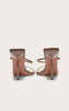 Taupe Croc Faux Leather Barely There Point Toe High Heels