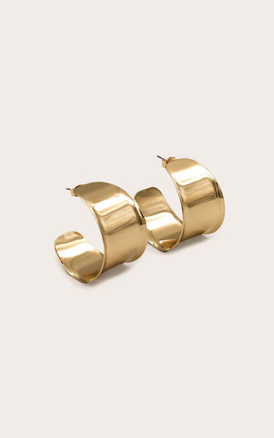 Luxe Curve Gold Hoops