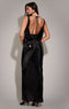Wine Sequin Cowl Maxi Dress