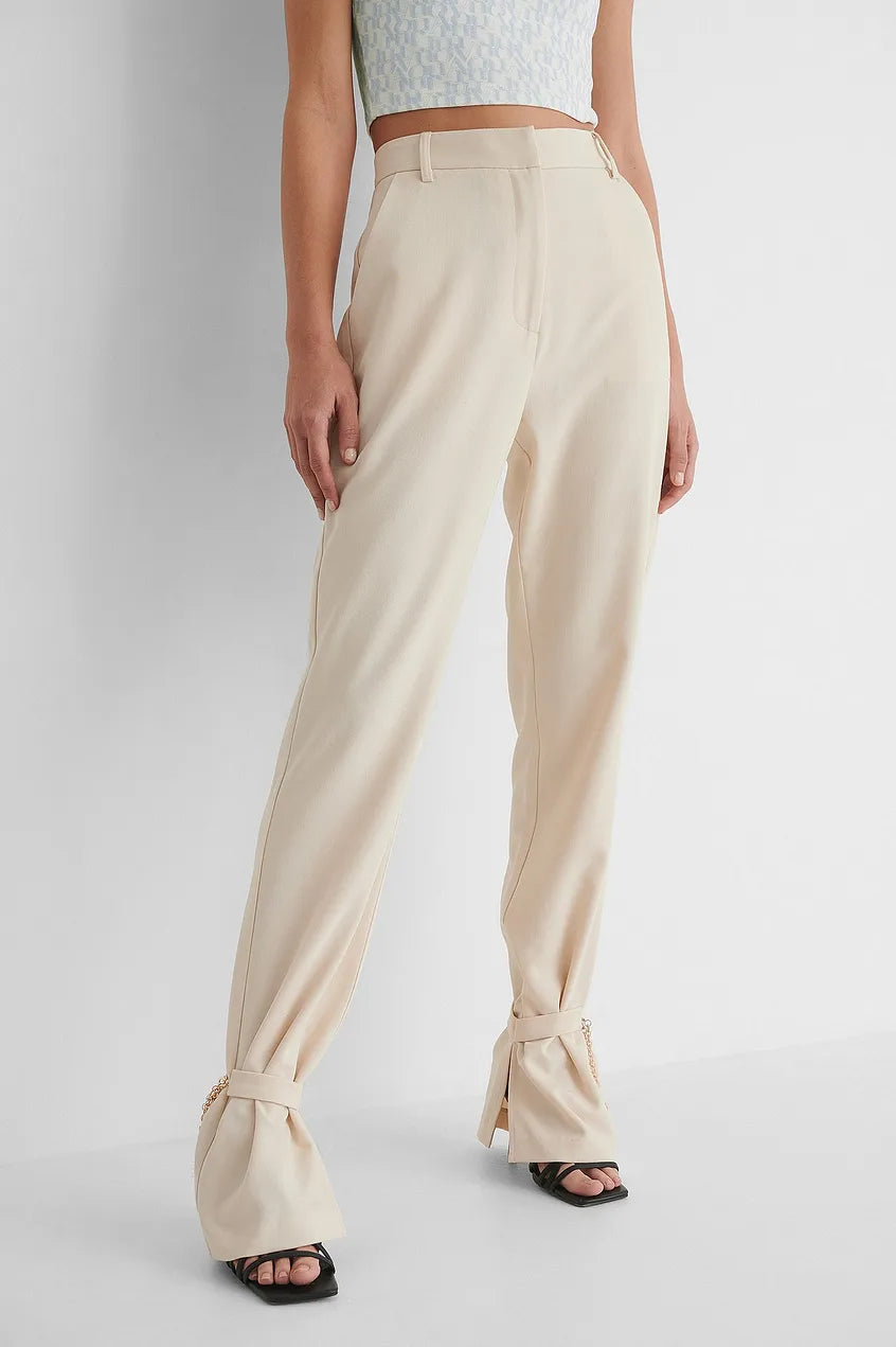 Chain Detail Suit Pants – The Bae Club - Main Image