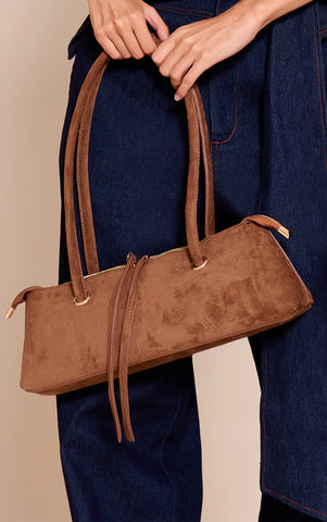Luxe Elongated Handle Shoulder Bag