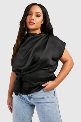 Chic Knot Draped Blouse