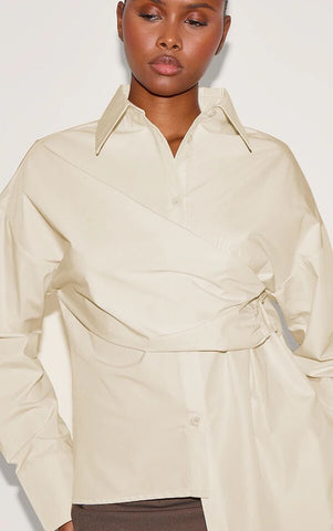 Blush Flow Drape Shirt