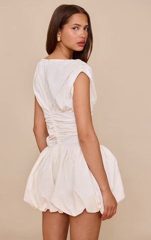 Cream Cloud Mini Dress