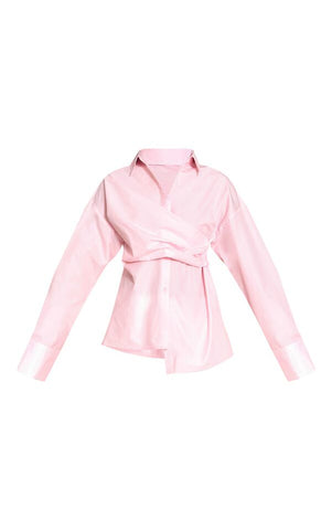 Blush Flow Drape Shirt