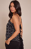 Petite Cream Stud Tie Back Cami Top