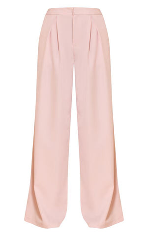 Ivory Structure Wide-Leg Pants