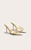 Multi Bow Point Toe High Stiletto Heeled Mules