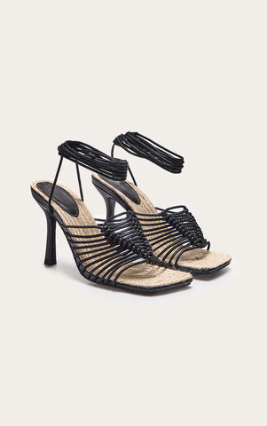 Knot & Lace Heeled Sandals