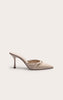 Point Toe Bow Mid Stiletto Court Mules