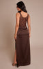 Petite Black Lace & Satin Maxi Dress