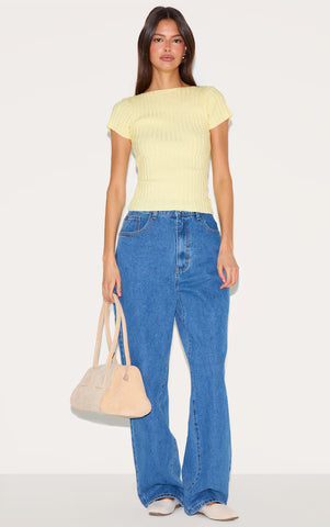 Butter Bliss Ribbed Backless Knit Top