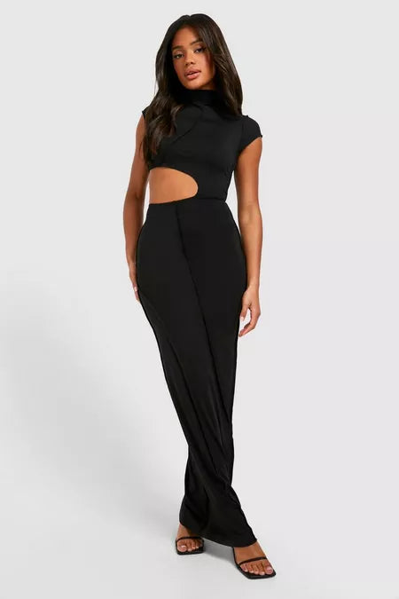 Nova Exposed Seam Cut-Out Maxi Dress