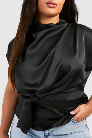 Chic Knot Draped Blouse