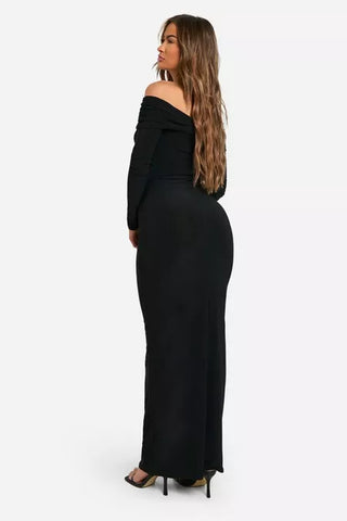 Twist & Drape Off-Shoulder Dress