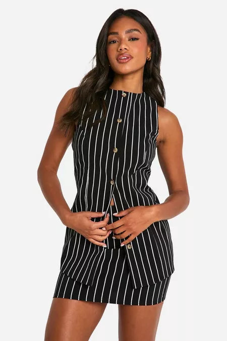 Lydia Super Stretch Pinstripe Set