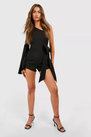 Asymmetrical Bow Playsuit