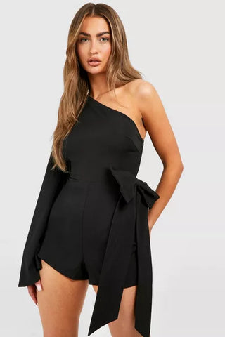 Asymmetrical Bow Playsuit