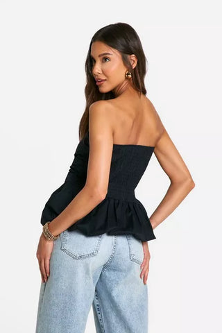 Voluminous Peplum Puff Top