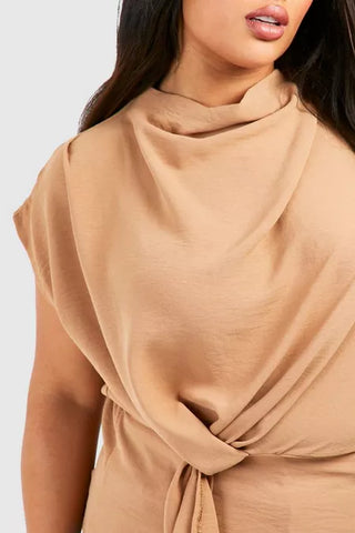 Chic Knot Draped Blouse