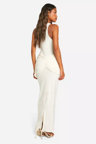 Twist & Ruche Racer Maxi Dress