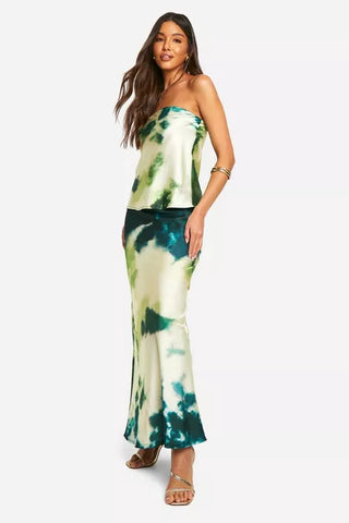 Celeste Tie-Dye Satin Set