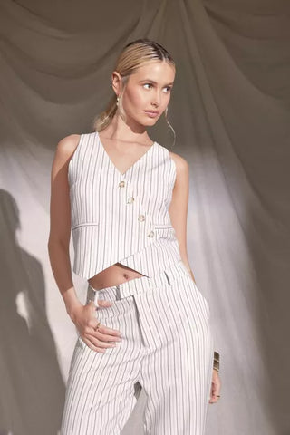 Avant-Garde Pinstripe Waistcoat