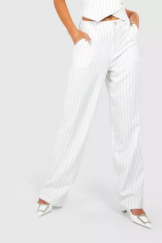 Elara Pinstripe Trousers