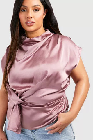 Chic Knot Draped Blouse