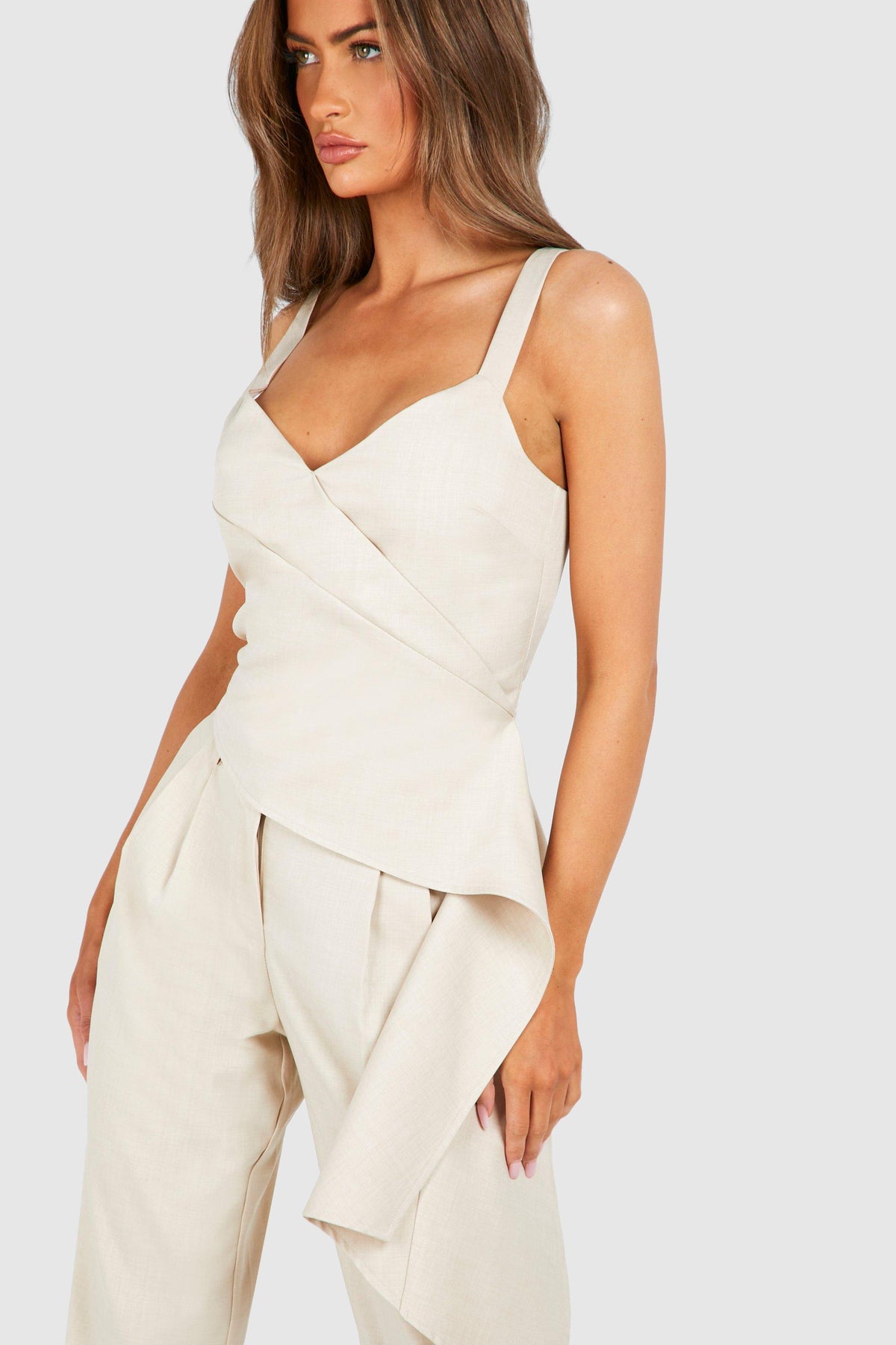 Side Drape Linen Cami