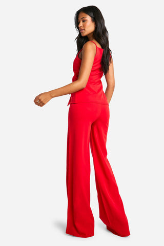 Drawstring Wide-Leg Trousers