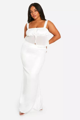 Satin Elegant Maxi Skirt