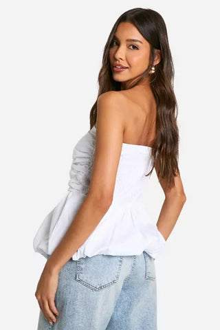 Voluminous Peplum Puff Top