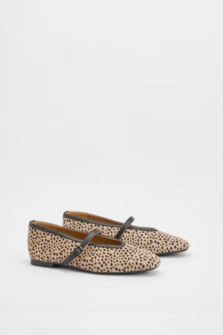 Deer Print Mary Jane Ballet Flats