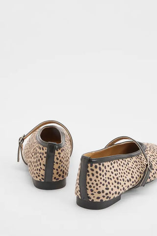 Deer Print Mary Jane Ballet Flats