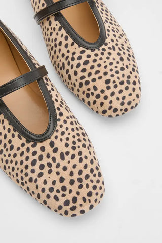 Deer Print Mary Jane Ballet Flats