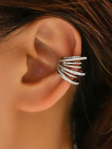 Sparkling Multi Row Crystal Ear Cuff – No Piercing Cartilage Ear Wrap