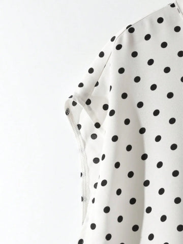 Black & White Bow Tie Blouse