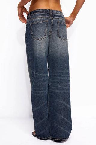 Rogue Distressed Low-Rise Jeans