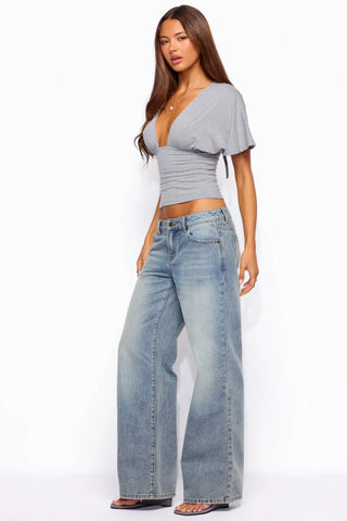 Rogue Distressed Low-Rise Jeans