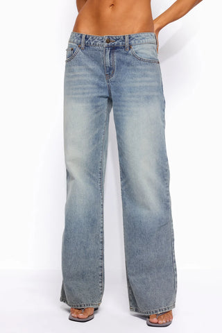 Rogue Distressed Low-Rise Jeans