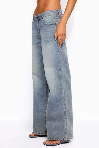 Rogue Distressed Low-Rise Jeans