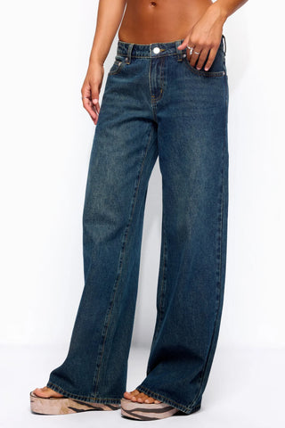 Rogue Distressed Low-Rise Jeans