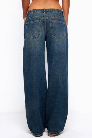 Rogue Distressed Low-Rise Jeans