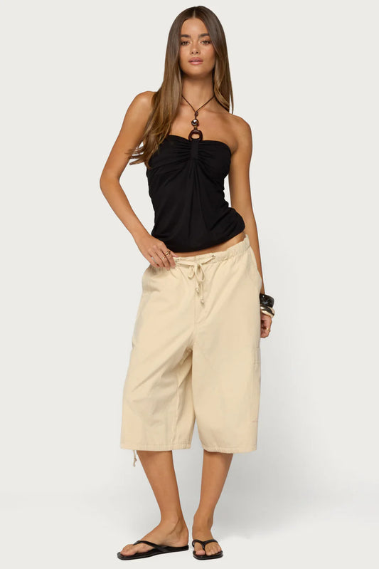 Itzel Ring Gathered Halter Top