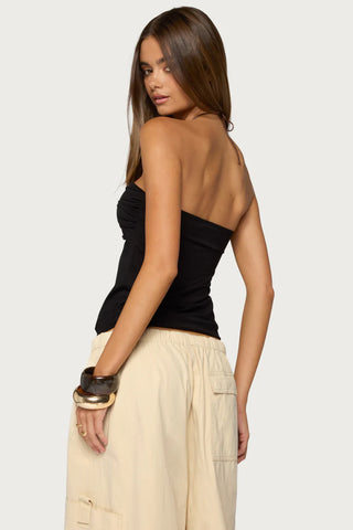 Itzel Ring Gathered Halter Top
