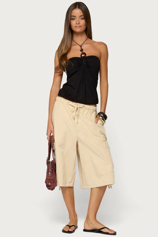 Itzel Ring Gathered Halter Top