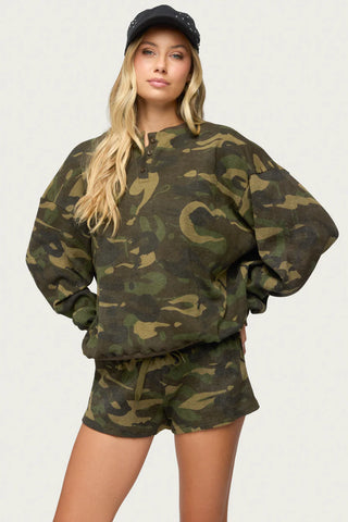 Baila Waffle Henley Top