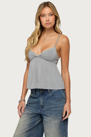 Belen Polka Dot Lacey Babydoll Top